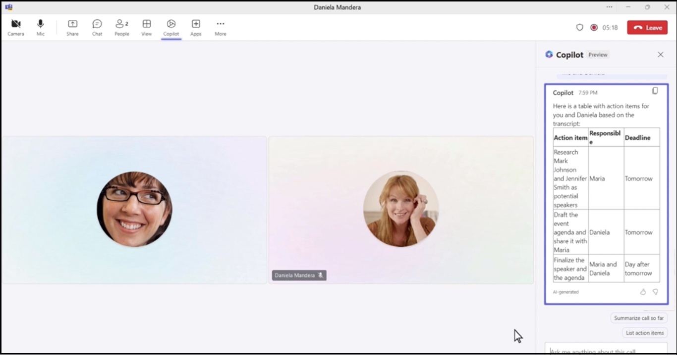 New Copilot features in Microsoft Teams - Ignite 2023