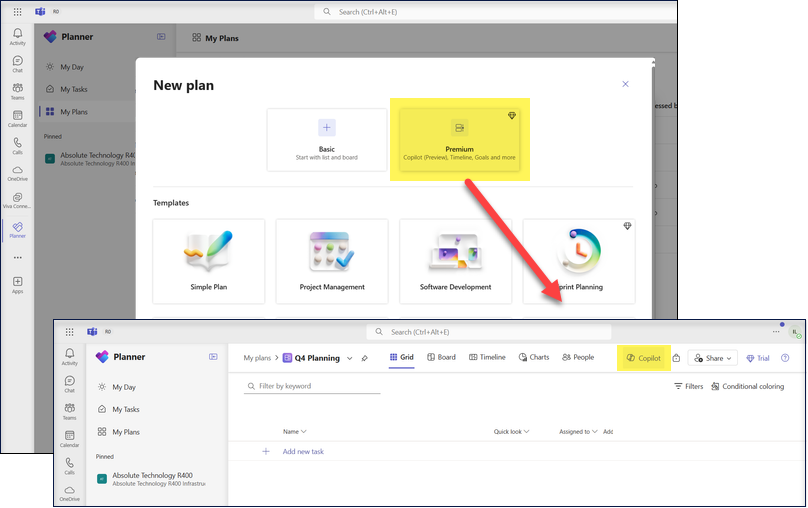 Copilot in SharePoint and Planner