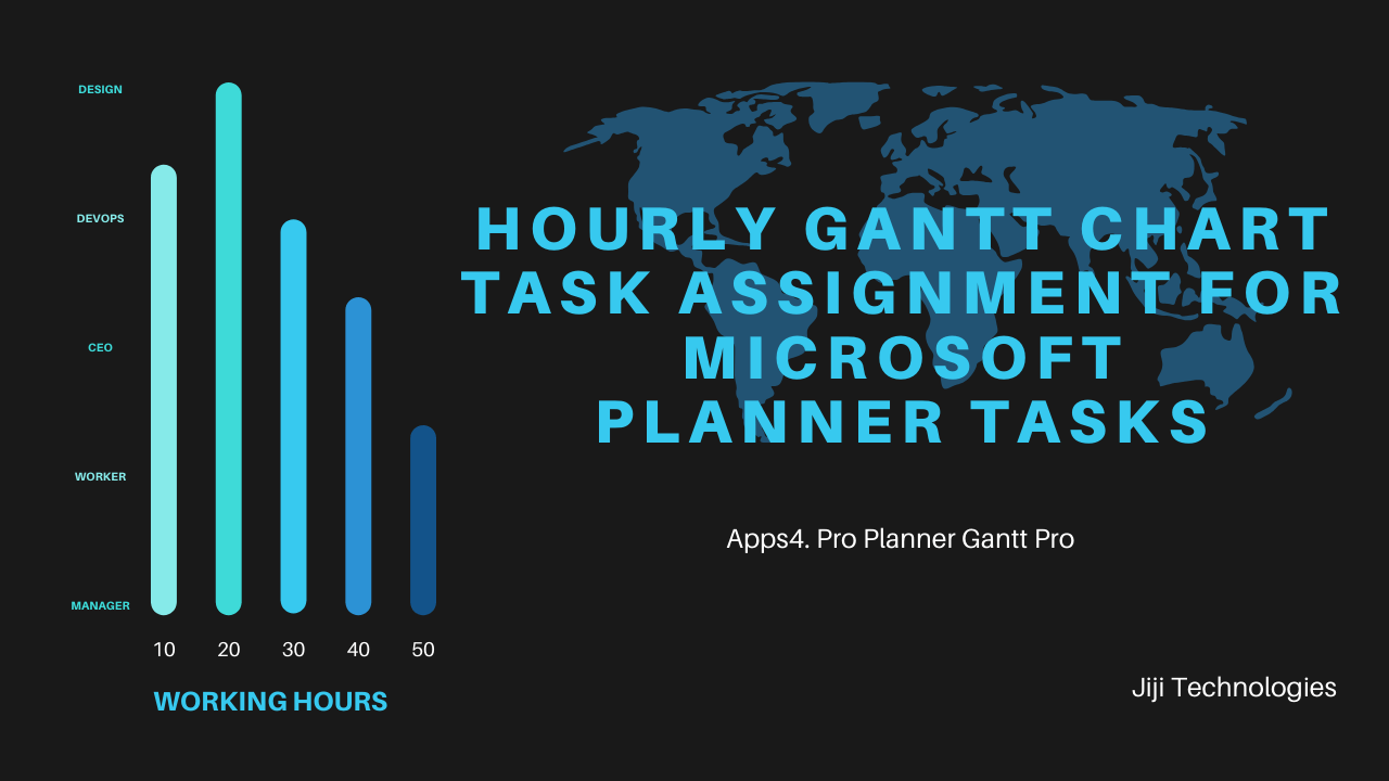 Hourly Gantt chart task assignment for Microsoft Planner tasks