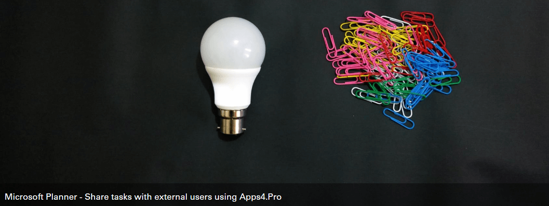 Microsoft Planner – Share tasks with external users using Apps4.Pro