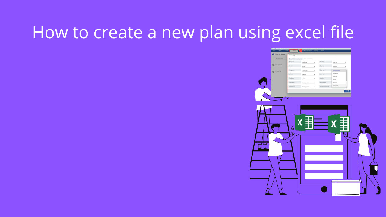 How to create a new plan using excel file