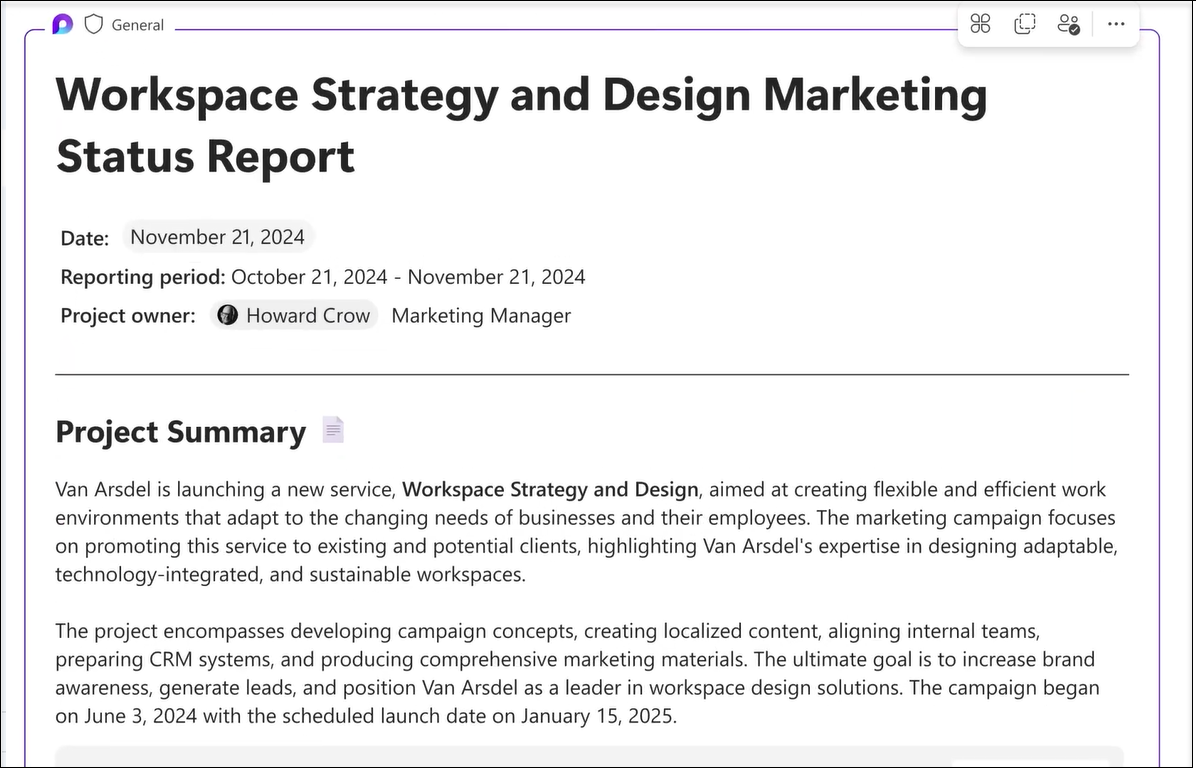 Status Report: Project Summary