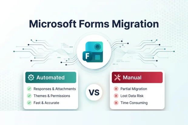 Microsoft Forms Migration: Automated vs Manual Comparison