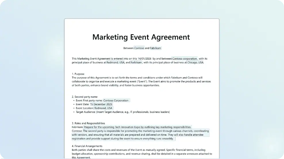 SharePoint document generation: Automatically generated document.