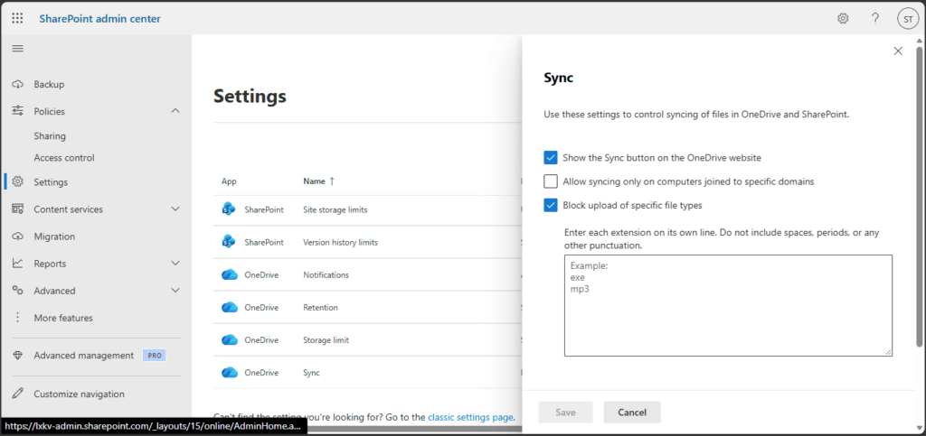 Microsoft OneDrive file exclusion policies for enterprise sync governance and admin control.