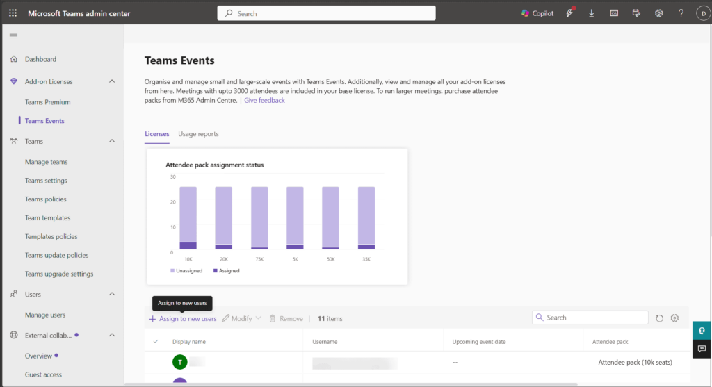 Microsoft Teams Events licensing and attendee capacity options for business, frontline, education, and enterprise customers.