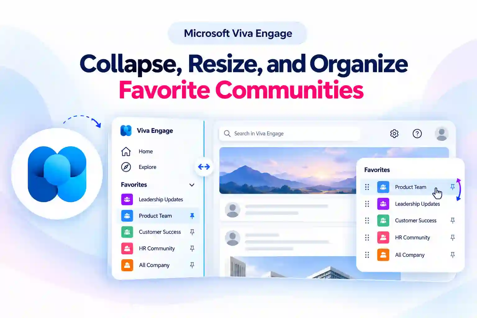 Microift Microsoft Viva Engage Left Navigation Controls